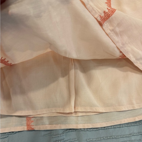 NWOT Sundance Isla Rose Embroidered Floral Peach Blouse - Picture 7 of 14